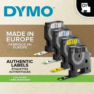 Picture 5 of Labeltape Dymo LabelManager D1 polyester 9mm zwart op geel