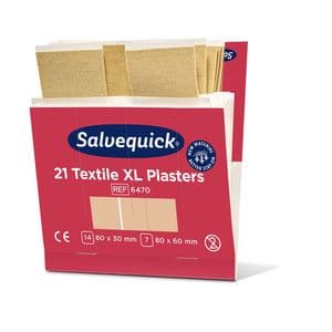 Picture 4 of Pleisters Salvequick textiel extra groot 6x 21 stuks