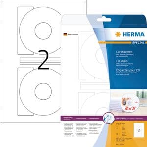 Picture 1 of Etiket HERMA 5079 CD 116mm wit opaqua 50 stuks