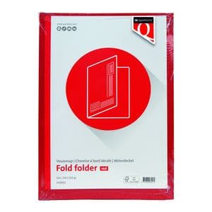 Picture 2 of Vouwmap Quantore A4 ongelijke zijde 250gr rood