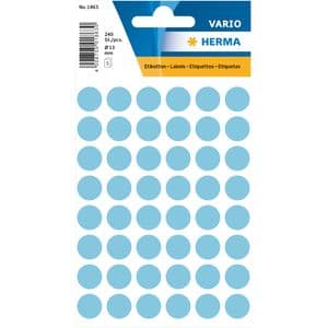 Picture 1 of Etiket HERMA 1863 rond 12mm blauw 240 stuks