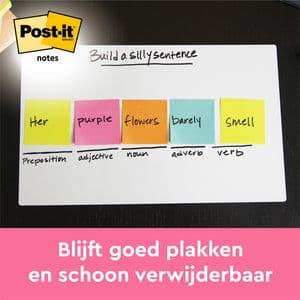 Picture 2 of Memoblok 3M Post-it 655 76x127mm Energetic Colours 6 stuks