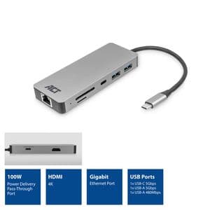Picture 2 of Dockingstation ACT USB-C 7-in-1