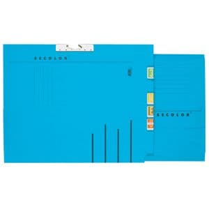 Picture 1 of Verzamelmap Djois Secolor A4 lateraal recycled blauw
