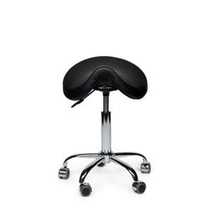Picture 1 of Zadelkruk Office Premium laag zonder voetring harde wielen zw