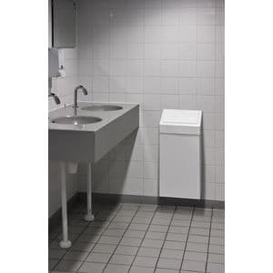 Picture 3 of Afvalbak Vepa Bins met pushdeksel 50 liter metaal wit