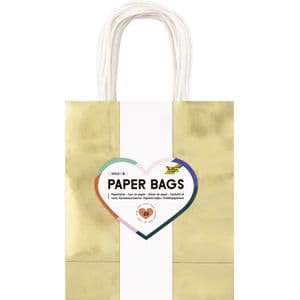 Picture 1 of Cadeautas Folia goud kraft 24x31x12cm 20 stuks