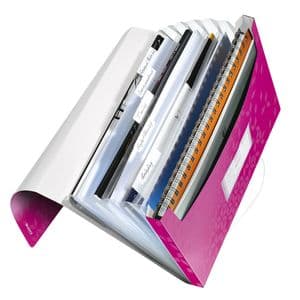 Picture 2 of Projectmap Leitz WOW voor A4 6 vaks PP roze