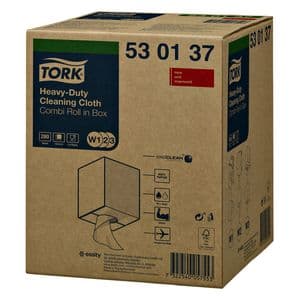 Picture 3 of Reinigingsdoek Tork W2 Premium Heavy-Duty 1-laags 106m wit 530137