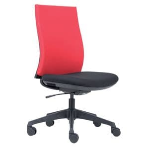 Picture 2 of Bureaustoel Euroseats Canillo gestoffeerde rug zwart