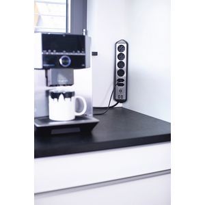 Picture 7 of Stekkerdoos Brennenstuhl bureau Estilo 6 voudig inclusief 2 USB 2 meter zwart/zilver