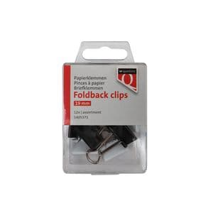 Picture 1 of Foldback clips Quantore 19 mm assorti 12 stuks