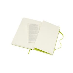 Picture 5 of Notitieboek Moleskine large 130x210mm blanco hard cover lemon green