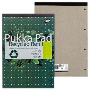 Picture 5 of Schrijfblok Pukka Pad Recycled A4 lijn 4-gaats 100 vel 80gr