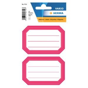 Picture 2 of Etiket HERMA 5712 82x55mm schrift rode rand 12 stuks