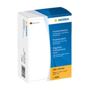 Picture 1 of Frankeeretiket HERMA 4321 dubbel 140x50mm 500 stuks