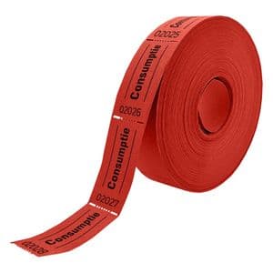 Picture 1 of Consumptiebon Combicraft 57x30mm 2-zijdig 2x1000 stuks rood