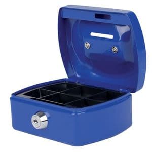 Picture 1 of Geldkist Pavo met muntgleuf 125x95x60mm blauw