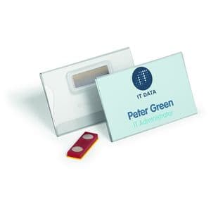 Picture 1 of Badge Durable 8244 vlak met magneet 54x90mm place and hold 25 stuks