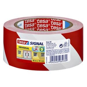 Picture 1 of Waarschuwings- en markeringstape tesa® Signal Universal 66mx50mm rood/wit