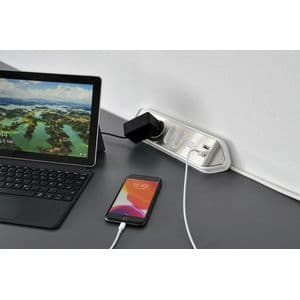 Picture 9 of Stekkerdoos Brennenstuhl bureau Estilo 4vdig incl 2 USB 2m wit/zilver