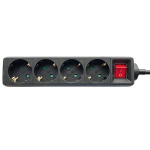Picture 1 of Stekkerdoos BRASQ 4 voudig 1.4 meter zwart