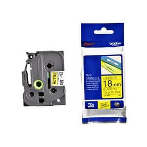 Picture 1 of Labeltape Brother P-touch TZe-641 standaard 18mm zwart op geel