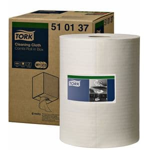 Picture 1 of Reinigingsdoek Tork W2 Premium 1-laags 152m wit 510137
