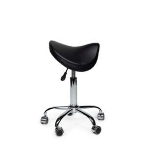 Picture 2 of Zadelkruk Office Premium laag zonder voetring harde wielen zw