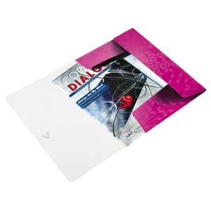 Picture 2 of Elastomap Leitz WOW A4 3 kleppen PP roze