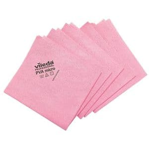 Picture 1 of Microvezeldoeken Vileda Pro rood 5 stuks