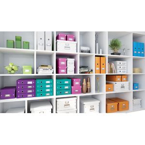 Picture 1 of Opbergdoos Leitz Click & Store WOW middel gerecycled karton 281x200x370mm paars
