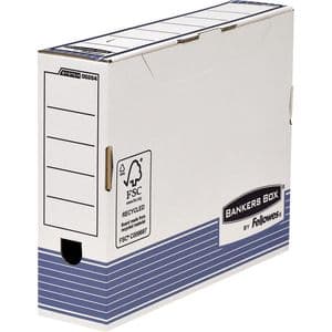 Picture 1 of Archiefdoos Bankers Box System A4 80mm wit blauw