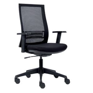 Picture 3 of Bureaustoel Euroseats Canillo netgespannen rug zwart