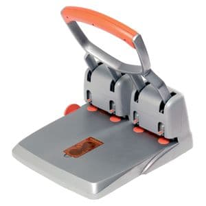 Picture 1 of Perforator Rapid Supreme HDC150/4 heavy duty 4-gaats 150 vel zilver/oranje