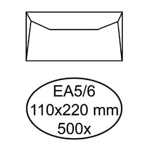 Picture 1 of Envelop Quantore bank EA5/6 110x220mm wit 500 stuks