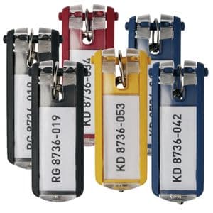 Picture 1 of Sleutellabel Durable met ring assorti 6 stuks