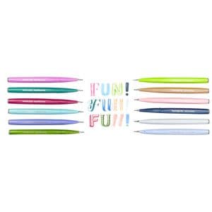 Picture 5 of Brushpen Pentel Sign SES15C pastel assorti 12 stuks