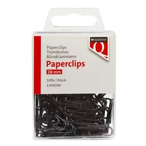 Picture 1 of Paperclip Quantore 28mm 100 stuks zwart
