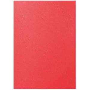 Picture 2 of Voorblad GBC A4 lederlook rood 100 stuks