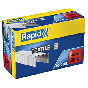 Picture 1 of Nieten Rapid 43/6 textiel gegalvaniseerd strong 10000 stuks