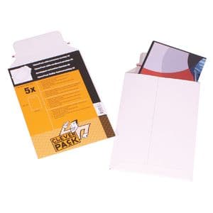 Picture 3 of Envelop CleverPack karton A5 176x250mm wit pak à 5 stuks