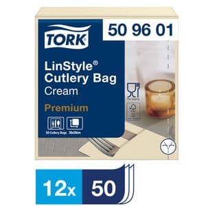 Picture 1 of Pochette Tork Linstyle Premium 1-laags 390x390mm crème 509609