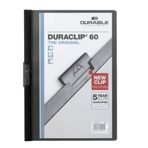 Picture 1 of Klemmap Durable Duraclip A4 6mm 60 vellen zwart