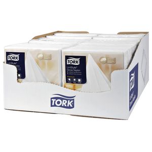 Picture 3 of Dinerservet Tork Linstyle Premium 1/4 vouw 1-laags 390x390mm 50 vel wit 478722