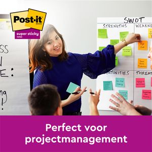 Picture 5 of Memoblok 3M Post-it Z-Note R330 Super Sticky 76x76mm assorti kleur 20 + 4 gratis