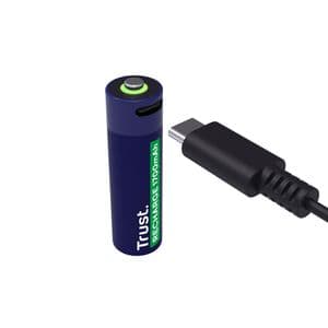 Picture 2 of Batterij Trust USB-C oplaadbaar AA 2 stuks