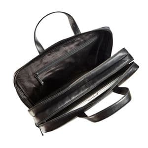 Picture 2 of Businesstas Maverick All Black met laptopvak 15,6" leer zwart