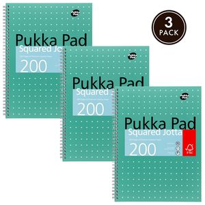 Picture 6 of Collegeblok Pukka Pad Jotta A4 ruit 5x5mm 4-gaats 200 pagina's 80gr groen