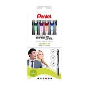 Picture 1 of Gelschrijver Pentel BL77 Energel medium assorti 6 stuks